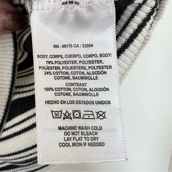 Anthropologie T.La Short-Sleeve Striped Polo Tee - Picture 7 of 8